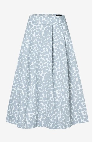 Midi skirt with polka dot print