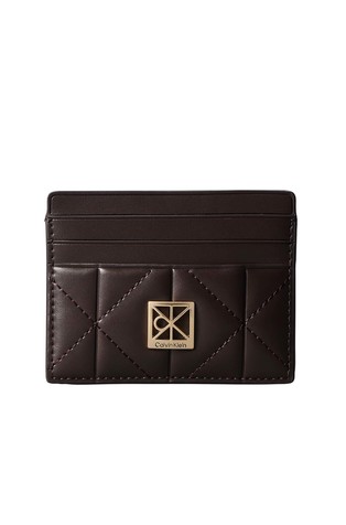 Quilted Emblem Logo Cardholder