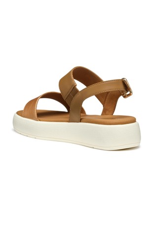 GEOX Camalei faux-leather sandals Brown 3