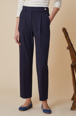 Relaxed-fit twill trousers