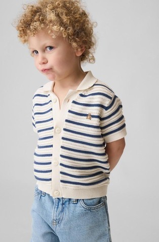 Pletena jopa s kratkimi rokavi za malčke