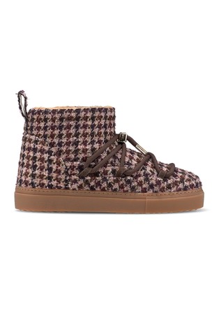 Plaid Low Houndstooth Booties