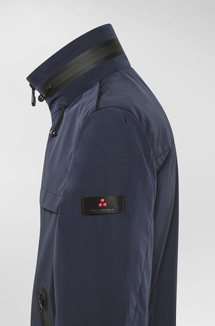 PEUTEREY Water-repellent jacket with hidden hood Blu 2