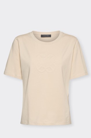 T-shirt with embossed monogram