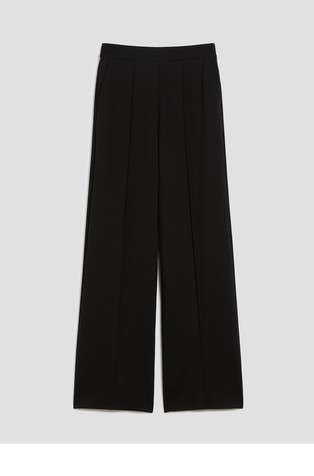 Wide jersey viscose blend trousers