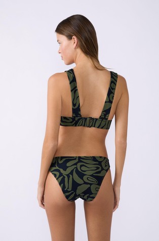 ETAM Pipa patterned bikini bottom Green / Black 2