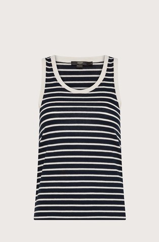Cotton tank top with striped pattern