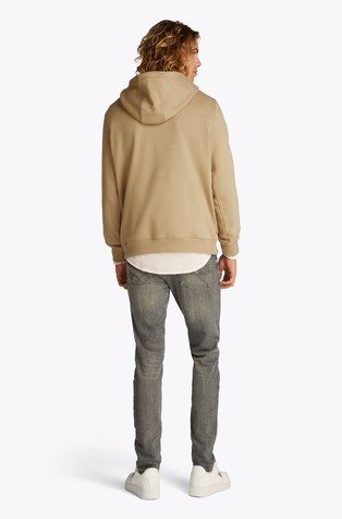 TOMMY HILFIGER Pulover s kapuco in vezeno logo zastavico Rjava - Brown 2