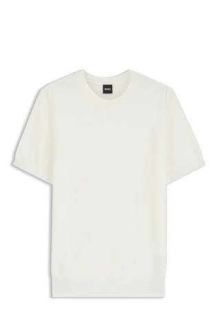Short-sleeved knitted sweater