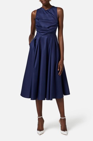 Cotton poplin sleeveless dress