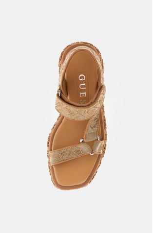 GUESS Bruin 4G logo sandali Rjava - Brown 4