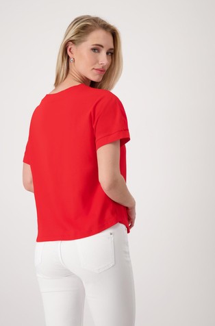 MONARI Mix fabrics T-shirt Red 3