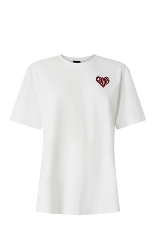 Majica z velikim sloganom iz okrasnih kamenčkov zadaj