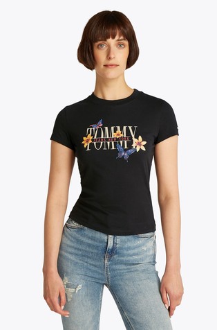 Slim fit Logo T-shirt With Butterfly
