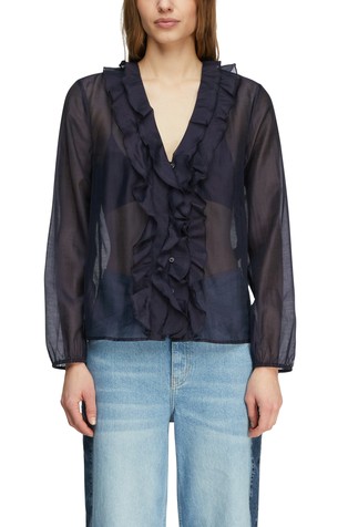 Satenasta bluza z naborki