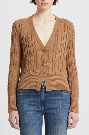 Cable-knit cardigan