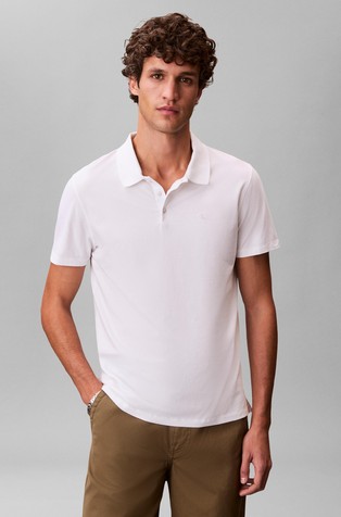 Slim fit bombažna polo majica
