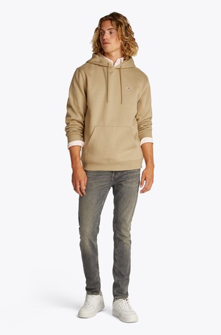 TOMMY HILFIGER Pulover s kapuco in vezeno logo zastavico Rjava - Brown 3