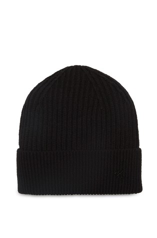 Pletena kapa iz volnene mešanice z logotipom