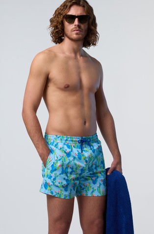 NORTH SAILS Swim shorts with graphic print Blue / Green 2