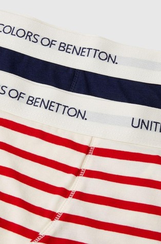 BENETTON Paket 2 boksaric iz elastičnega organskega bombaža Večbarvna - Multi 3