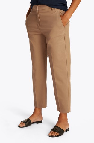 Cropped chino hlače z ravnimi hlačnicami