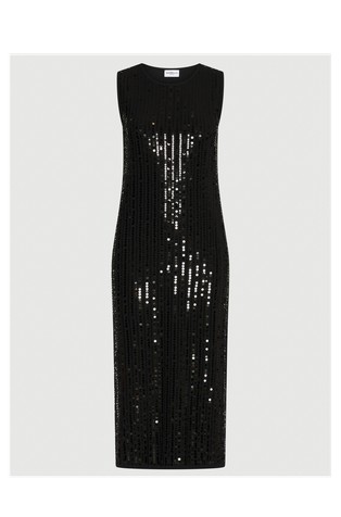 Sleeveless dress with sequins
