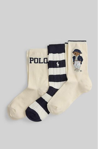 Polo Bear Crew Sock 3-pack