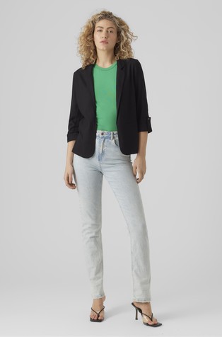 VERO MODA VMJESMILO Blazer in viscose-linen Black 3