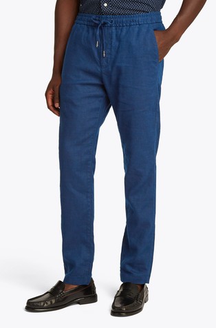 Harlem relaxed fit chino hlače iz lanene mešanice