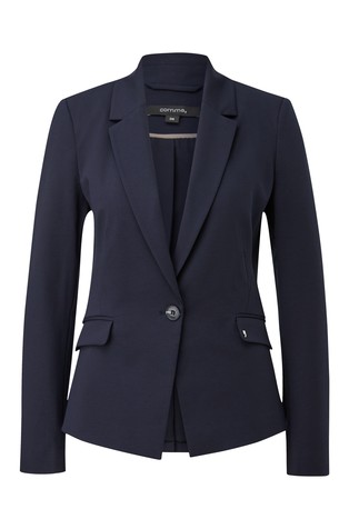 COMMA Regular fit suknjič iz viskozne mešanice Modra - Blue 4