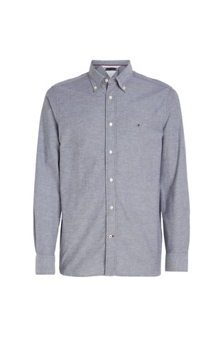 TOMMY HILFIGER 1985 collection TH Flex srajca z dolgimi rokavi Modra - Blue 5