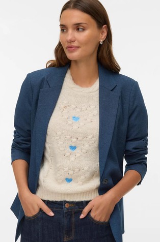 VMFALKE regular fit suknjič z enorednim zapenjanjem