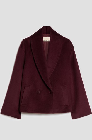 Pea coat in wool drap