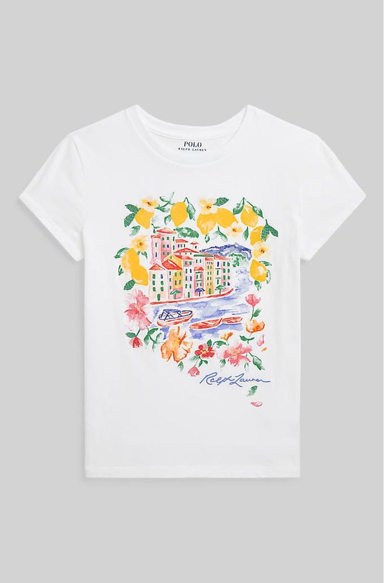 RALPH LAUREN Cotton Jersey Graphic Tee White 
