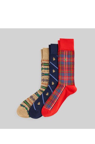 3-Pack Patterned Crew Socks