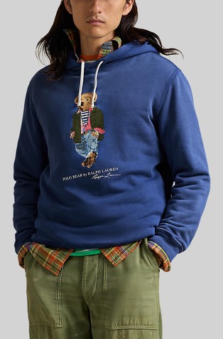 Polo Bear pulover s kapuco in flisirano notranjostjo