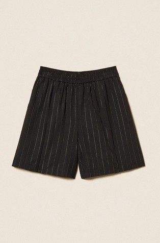 Shorts with lurex stripes