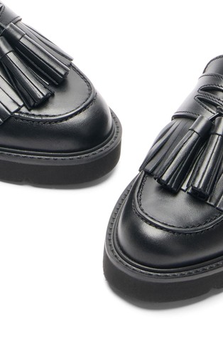 STUART WEITZMAN Mila leather loafers Black 5