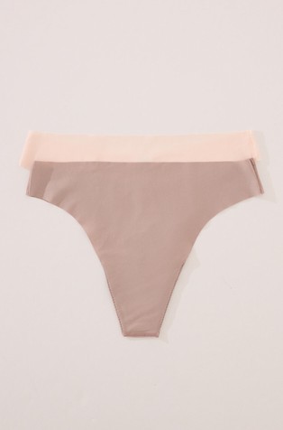 Pack of 2 microfibre thongs