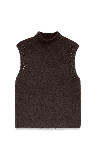 VMTORPA Knitted vest with rhinestones