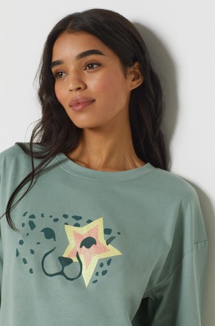 ETAM Pomy spalna srajca s potiskom Zelena - Green 4