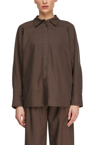Oversized fit srajca iz mešanice liocela in lana