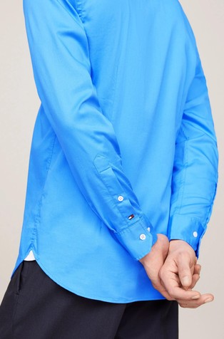 TOMMY HILFIGER TH Flex slim fit srajca iz poplina Modra - Blue 4