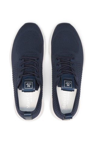 MARC O'POLO Knitted sneakers made from recycled polyester Dark Blue 4