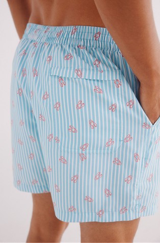SPRINGFIELD Črtaste kopalke z motivi rakov Modra - Blue / White 5