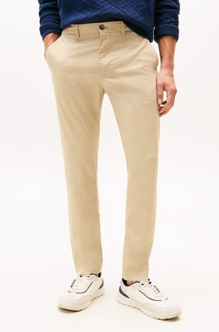 Bleecker slim fit chino hlače z mikro vzorcem