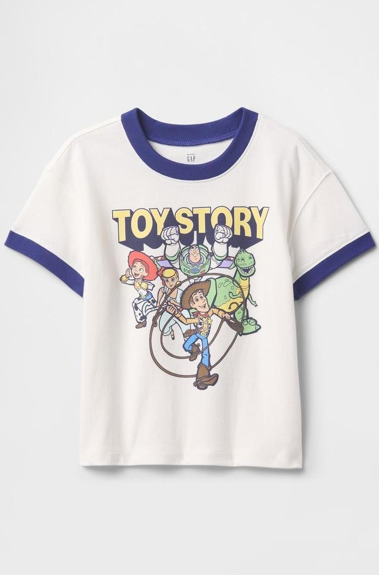 GAP babyGap | Disney majica s kratkimi rokavi in potiskom za malčke Bela - New Off White 