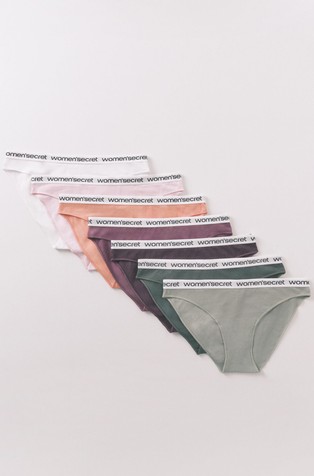 Paket 7 spodnjih hlačk iz raztegljivega bombaža