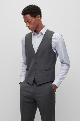 Slim fit telovnik iz volnene mešanice